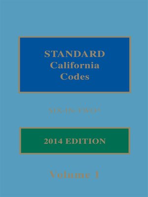 cover image of Standard California Codes: 6-in-2